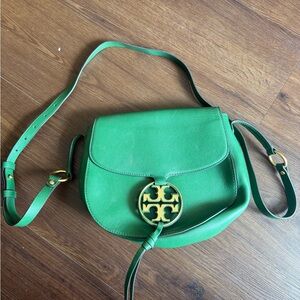 Tory Burch Green Crossbody Bag with Gold Hardware